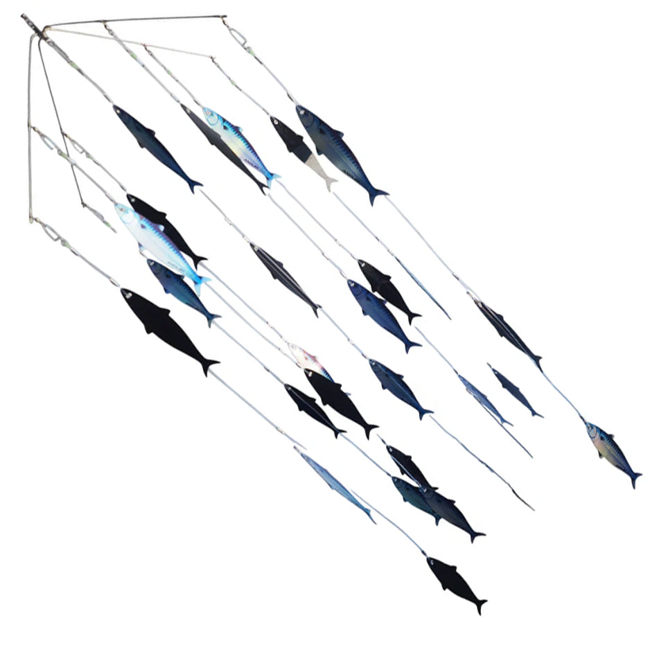 Angler Tackle Dredge Teaser Single Tier 4 Arm Blue Mackerel
