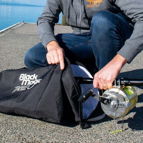 Black Magic Easy Carry Rod Bag Use
