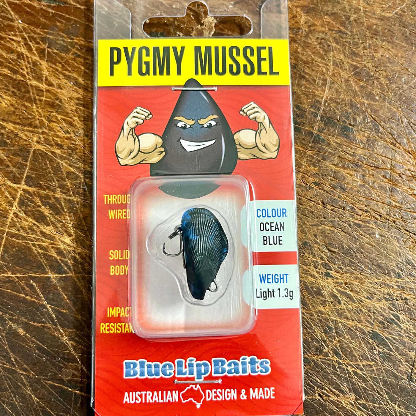 Blue Lip Baits Pygmy Mussel Light 1.3g Ocean Blue in Packet