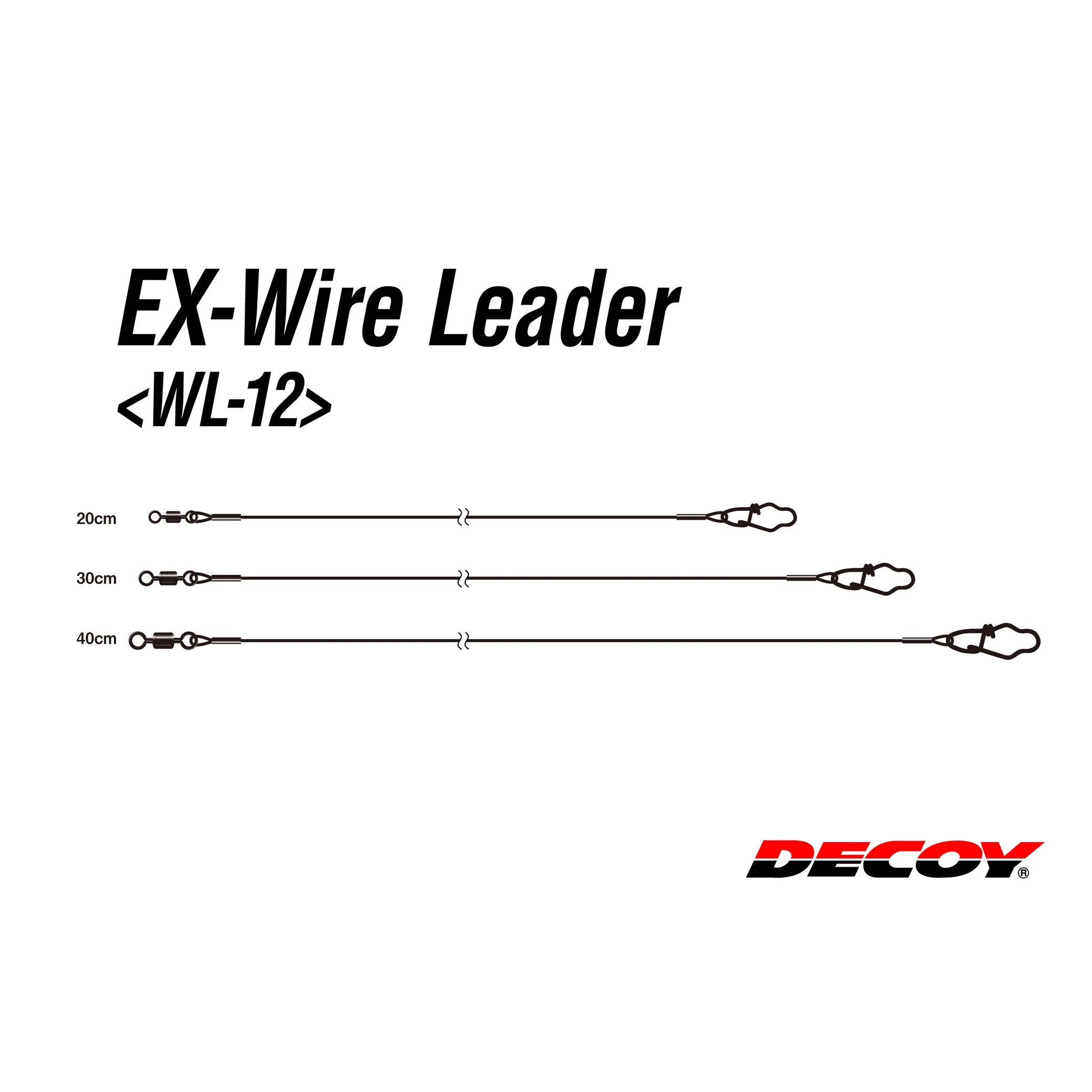 Decoy EX Wire Leader WL-12 Lengths
