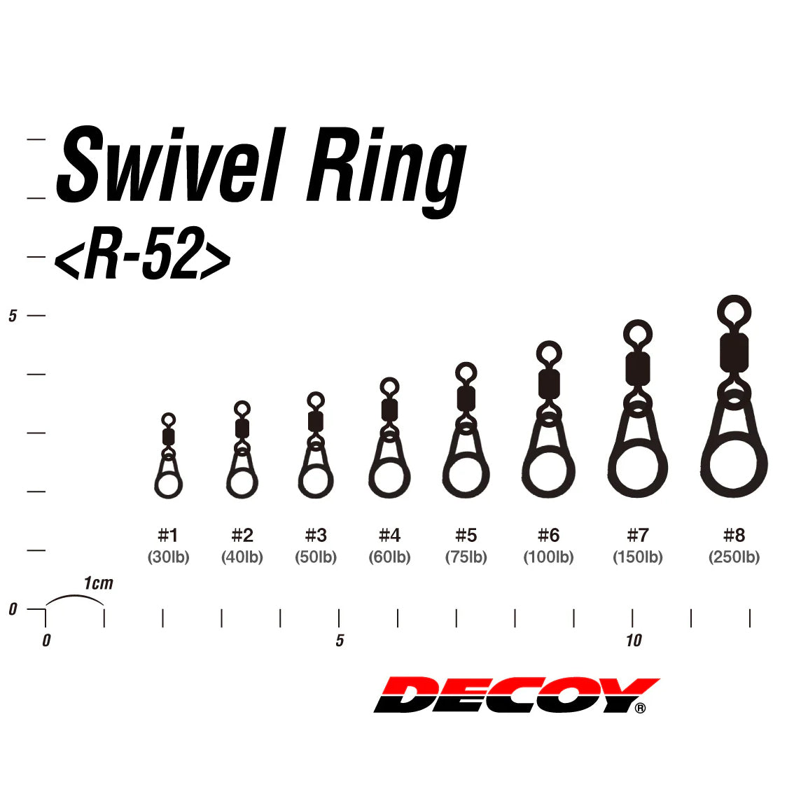 Decoy Swivel Ring R-52 Sizes