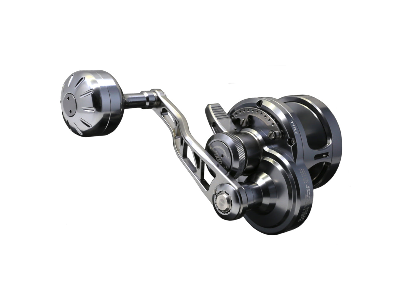 Oceans Legacy Elementus SPJ Slow Pitch Jigging Reel - 20HG Gunmetal Silver