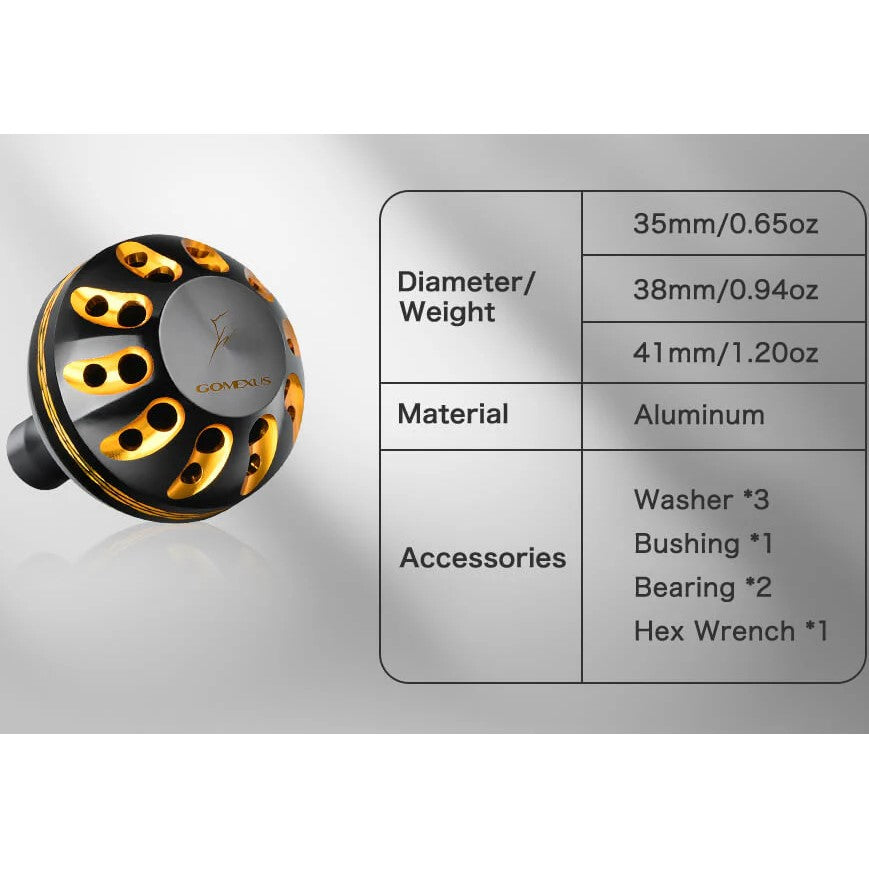 Gomexus A38 38mm Aluminium Power Knob Specs