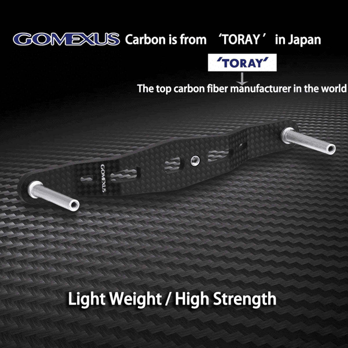 Gomexus DC105 Carbon Handle for Baitcaster Bare Handle 105mm Info