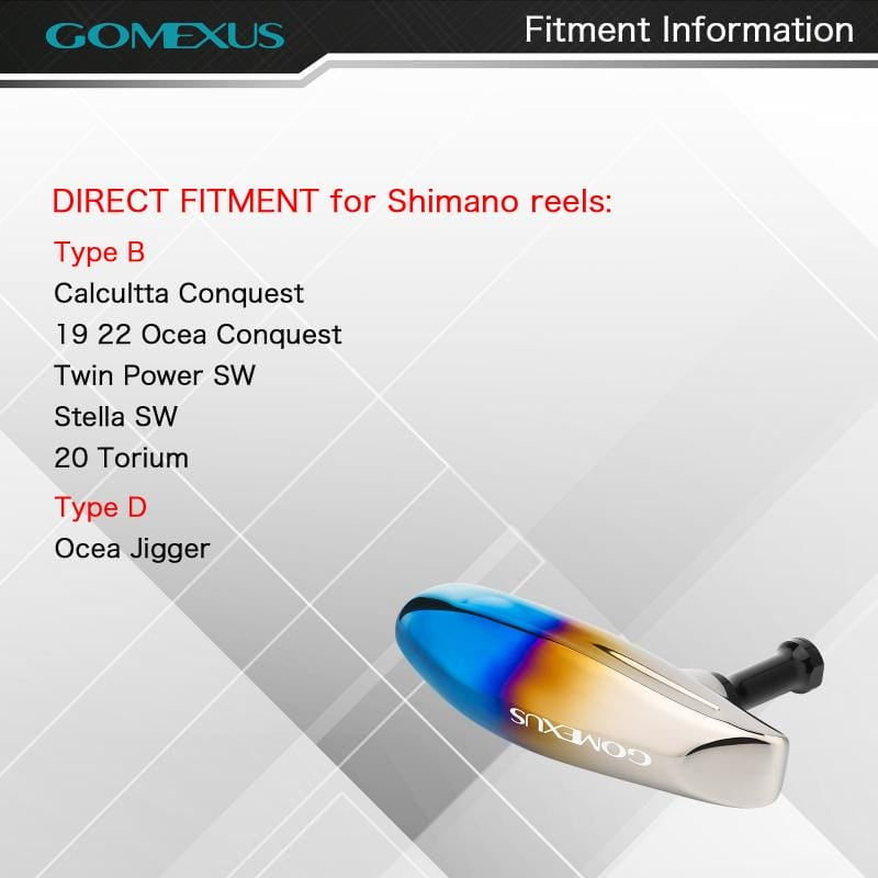 Gomexus T105B 105mm Titanium Power Knob Shimano B Fitment