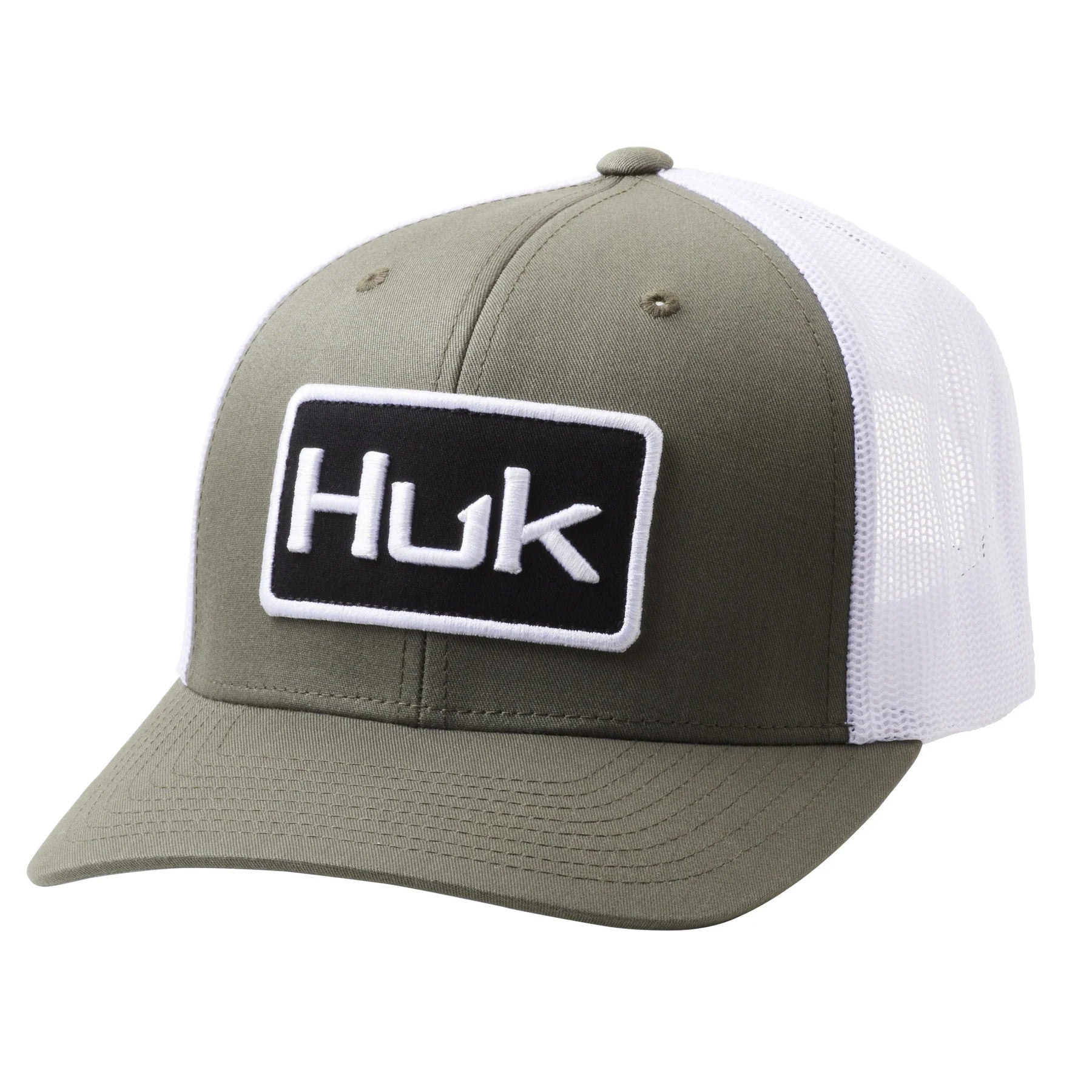 Huk Solid Trucker Cap Men's Moss Front