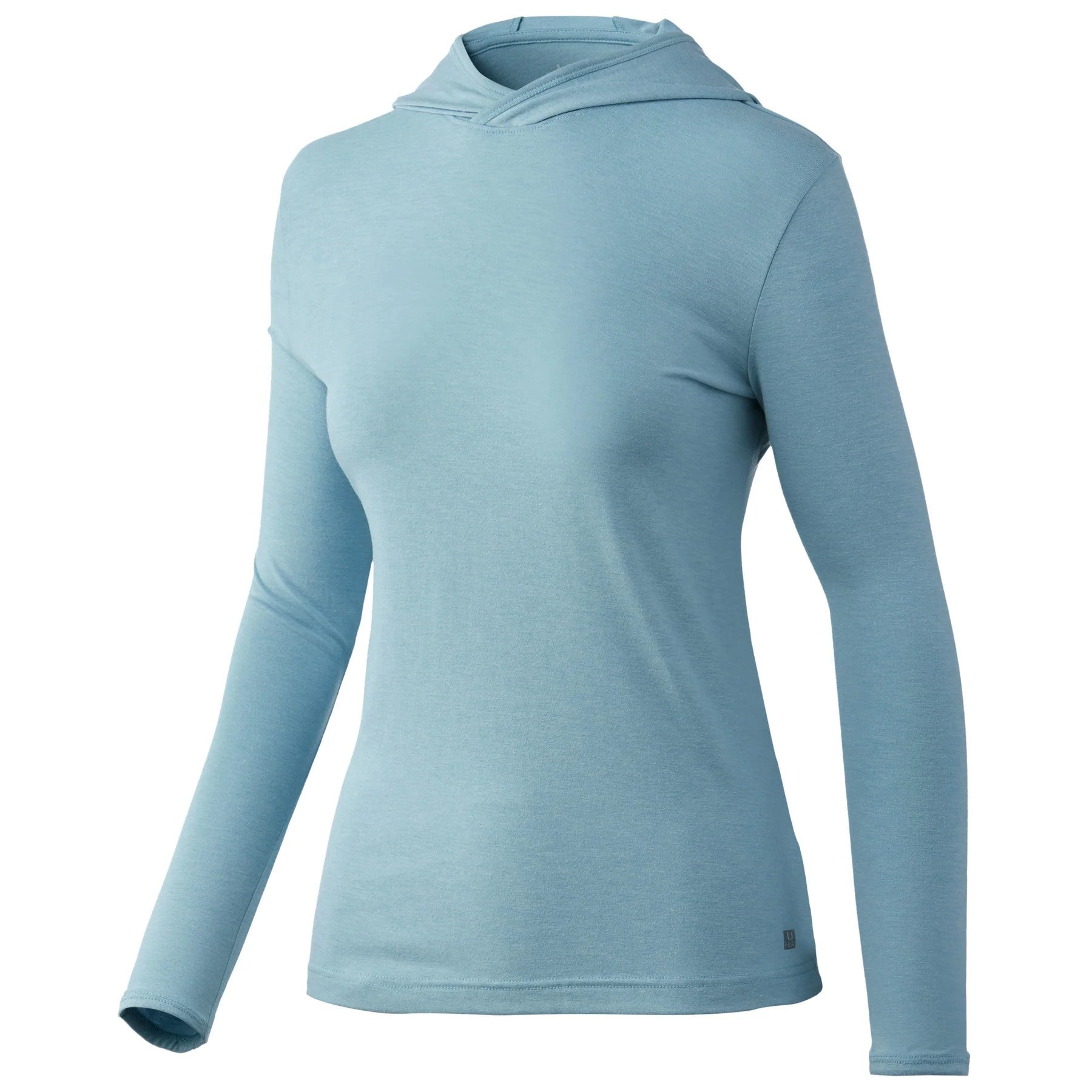 Huk Waypoint Hoodie Womens Porcelain Blue Front