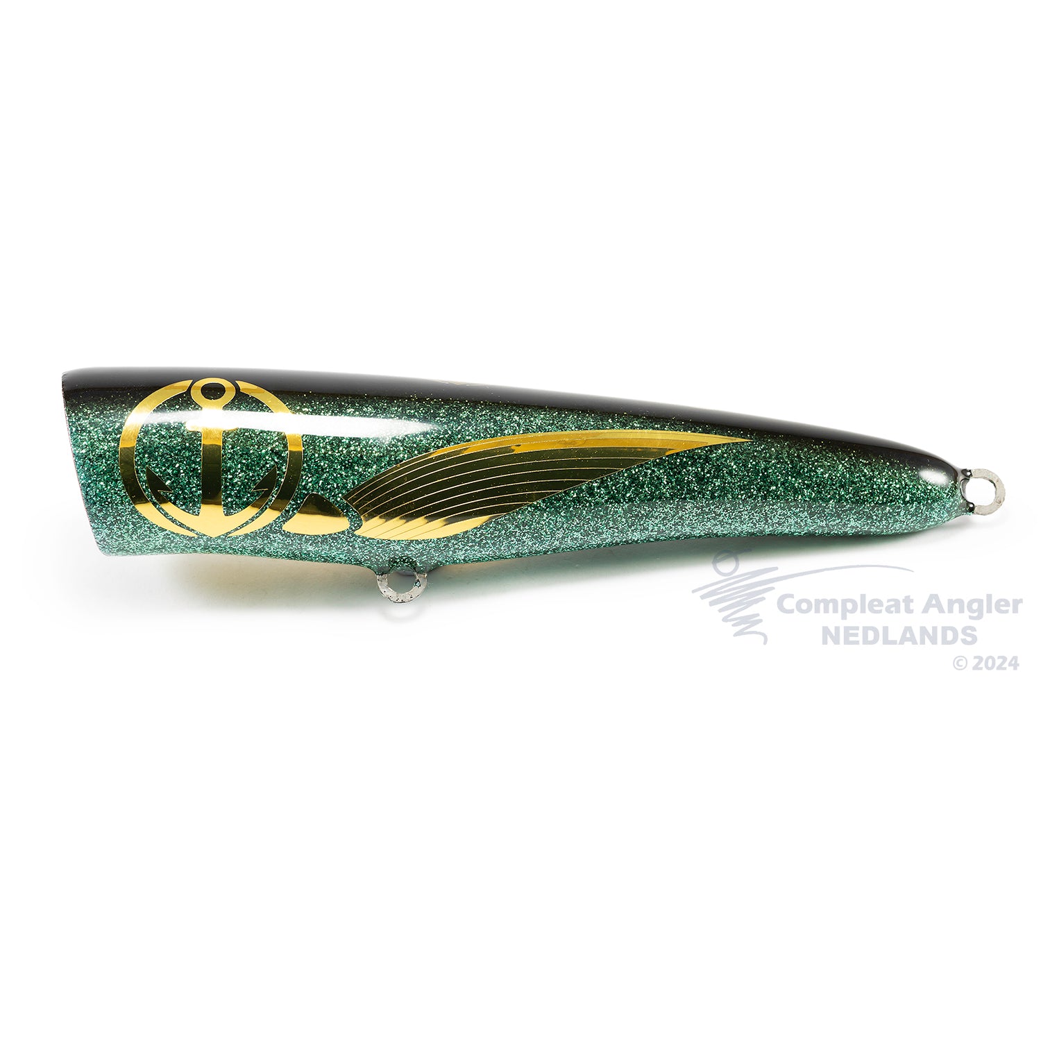 Load Lures Outlaw 180F Popper Green Glitter Gold Foil
