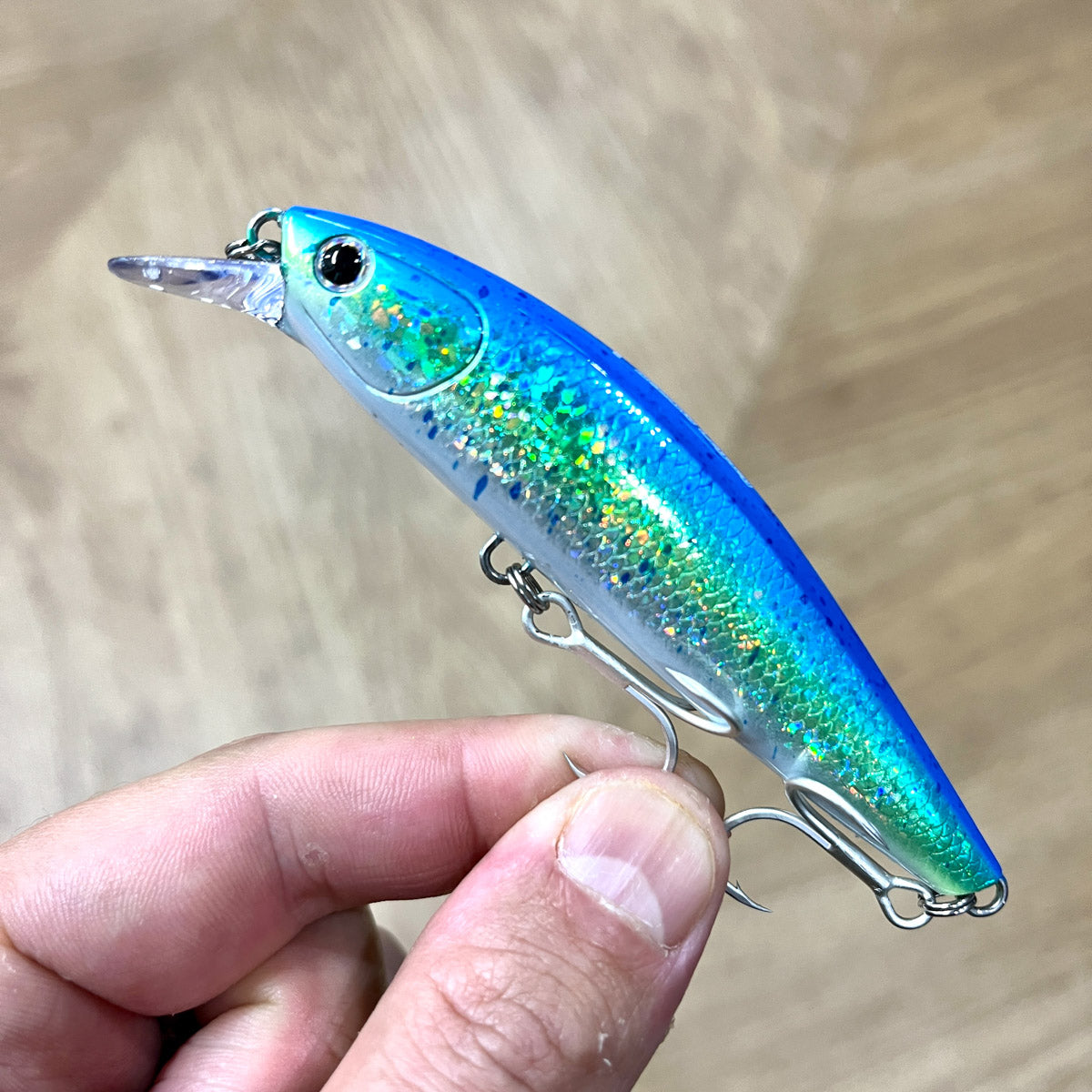 Oceans Legacy Tidalus Minnow 92 Mahi Speckled Lumo