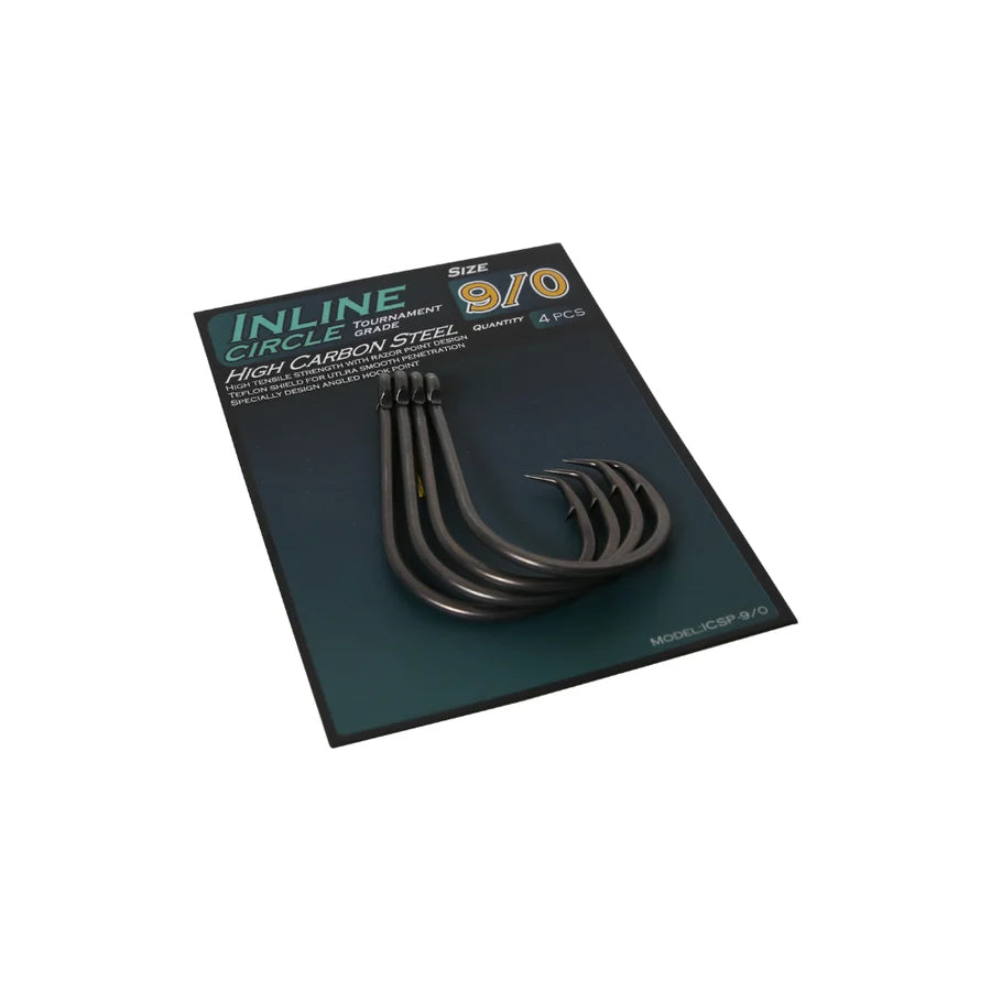 Oceans Legacy Inline Circle Teflon Coated Hooks 9/0