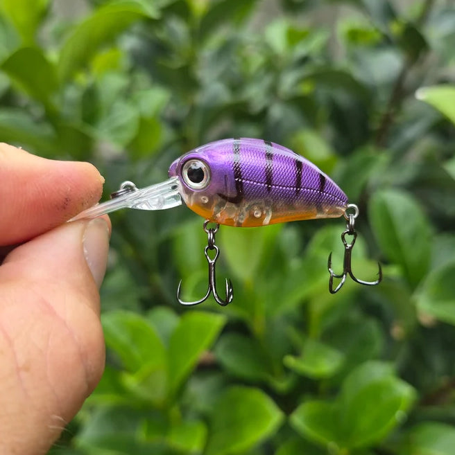 Outback Breamer Baits Puffin Crank 36mm Purple Prawn