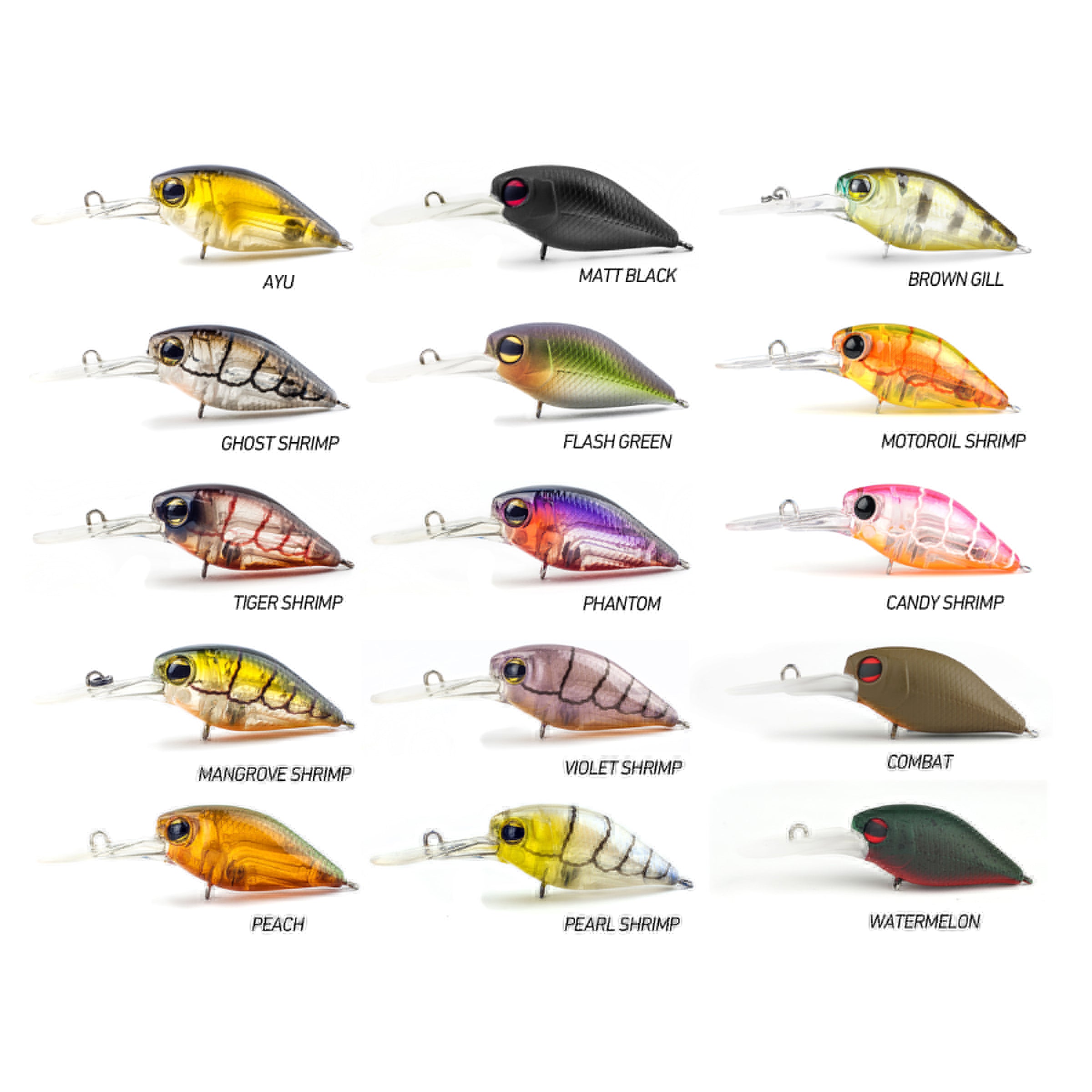 Pro Lure Crank Deep 36 Colour Chart