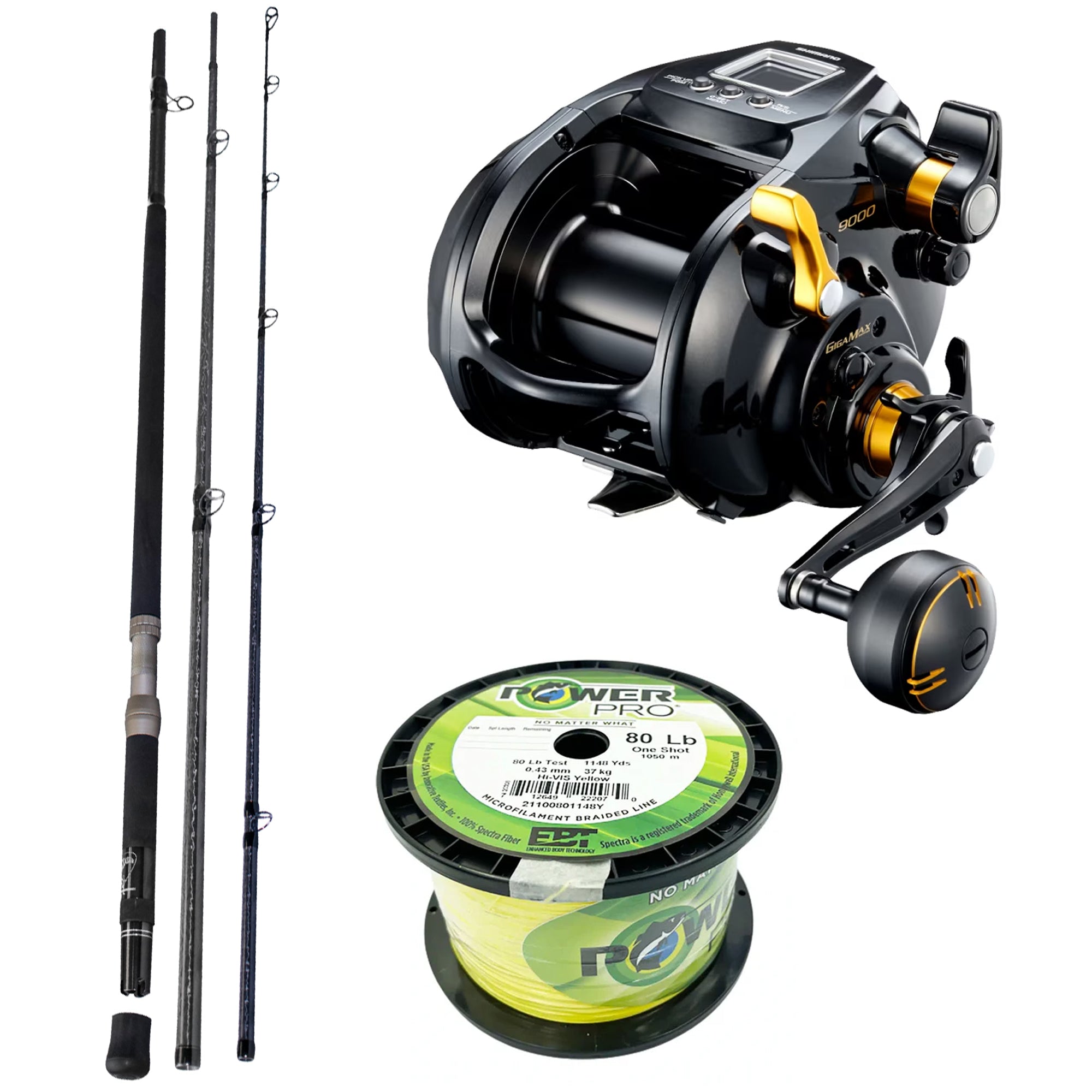 Shimano Electric Drone Combo - 23 Beastmaster 9000B / Assassin Vector Drone Rod OH 1263XH Cover