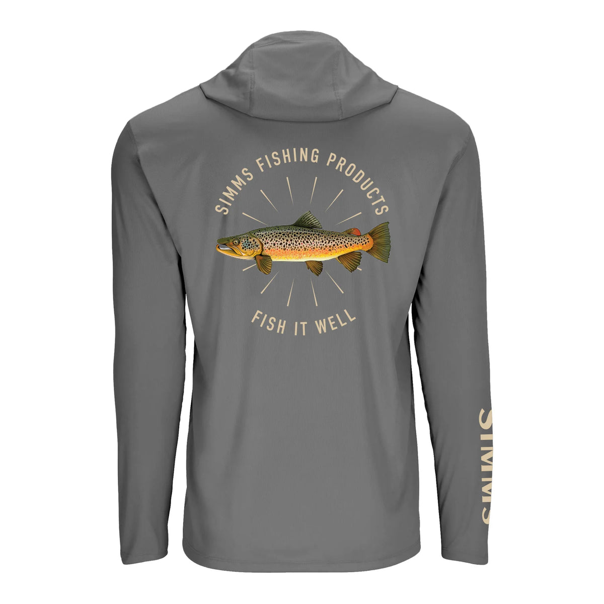 Simms 26 Solartech Hoody - Brown Trout Grey Back