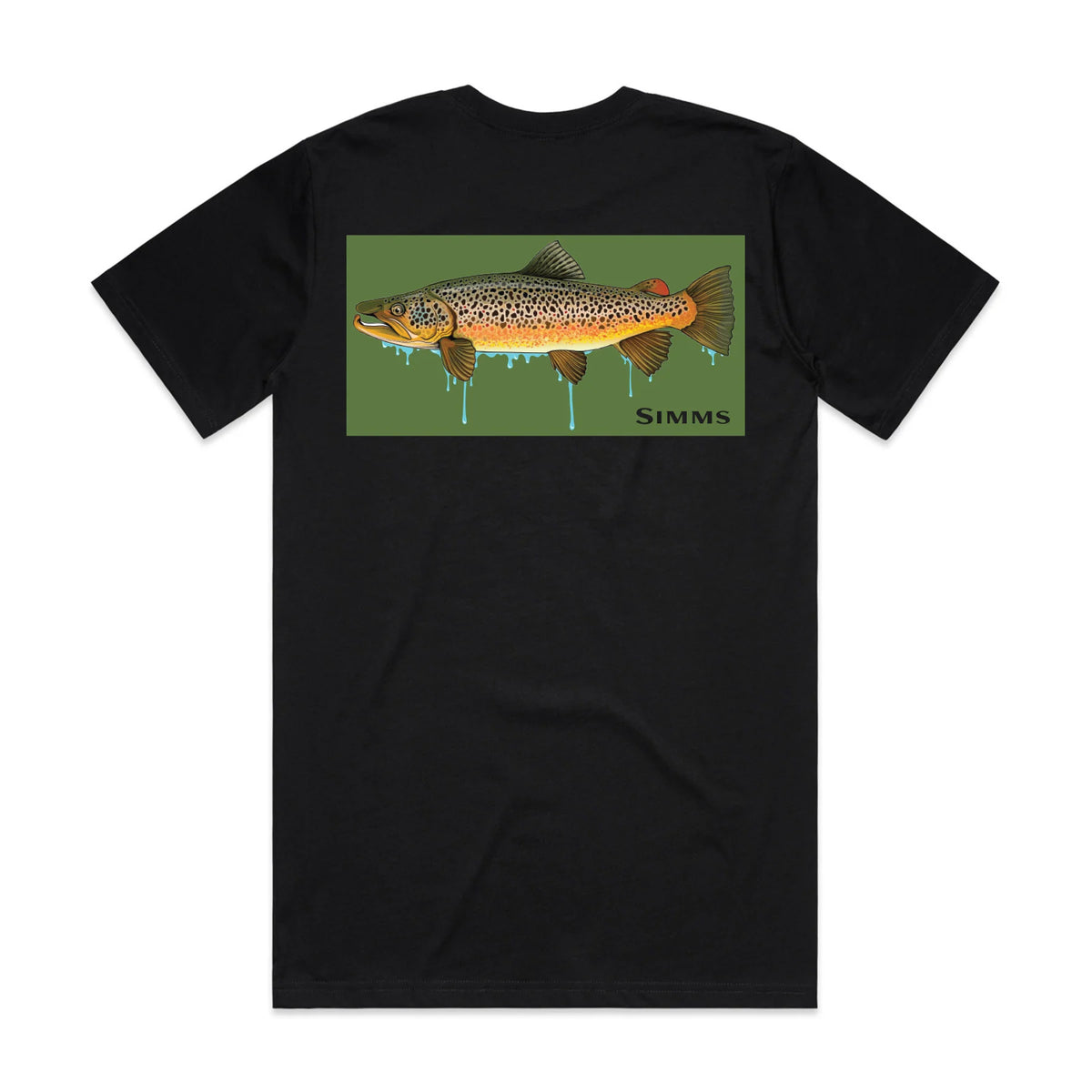Simms 26 Tee - Brown Trout Black Back