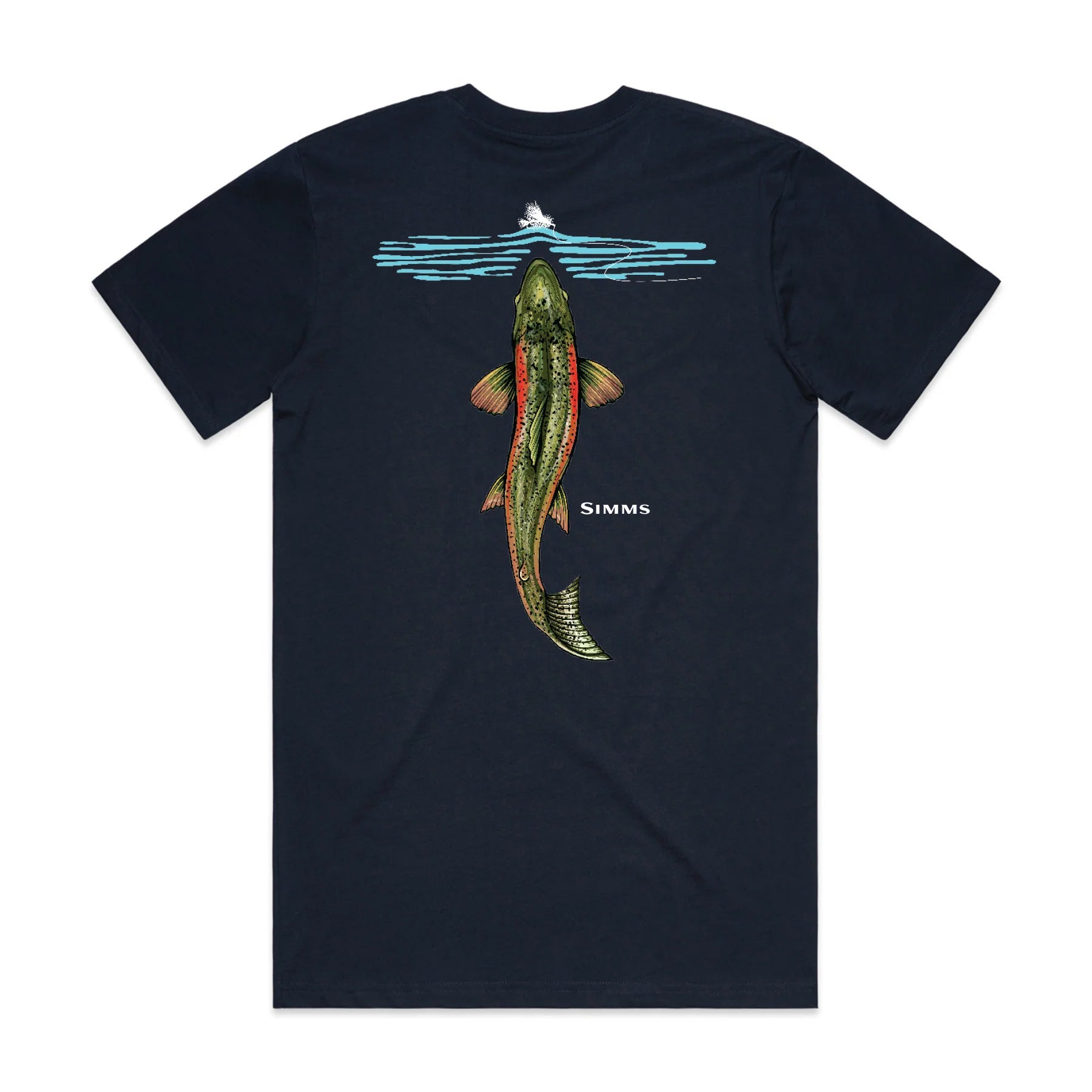 Simms 26 Tee - Rainbow Rise Navy Back