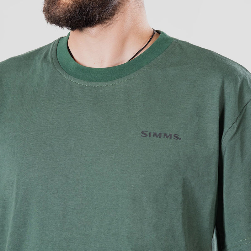 Simms Simms Logo Tee - Green - side view