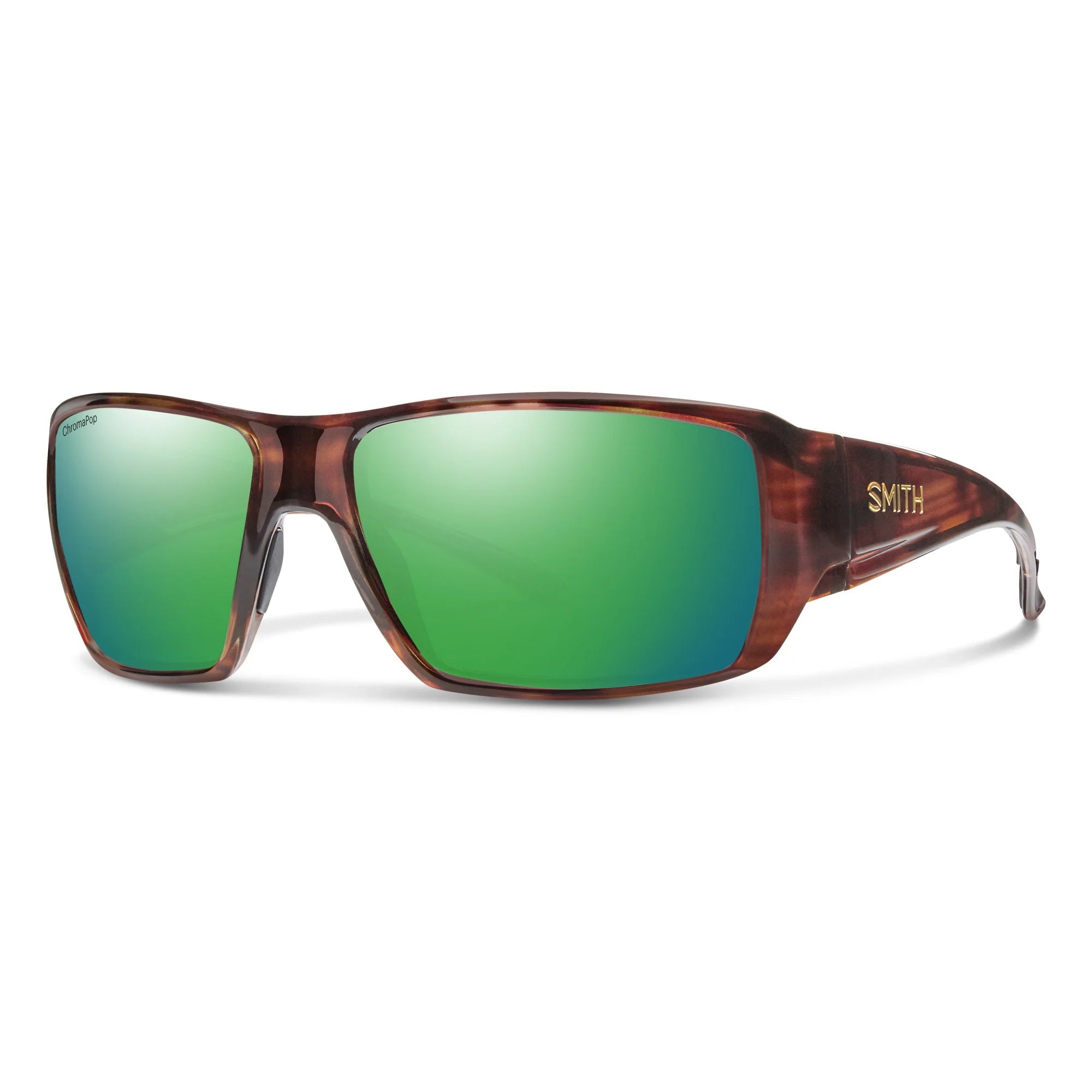 Smith Optics Guides Choice XL Tortoise Frame ChromaPop Polarised Glass Green Mirror Lens
