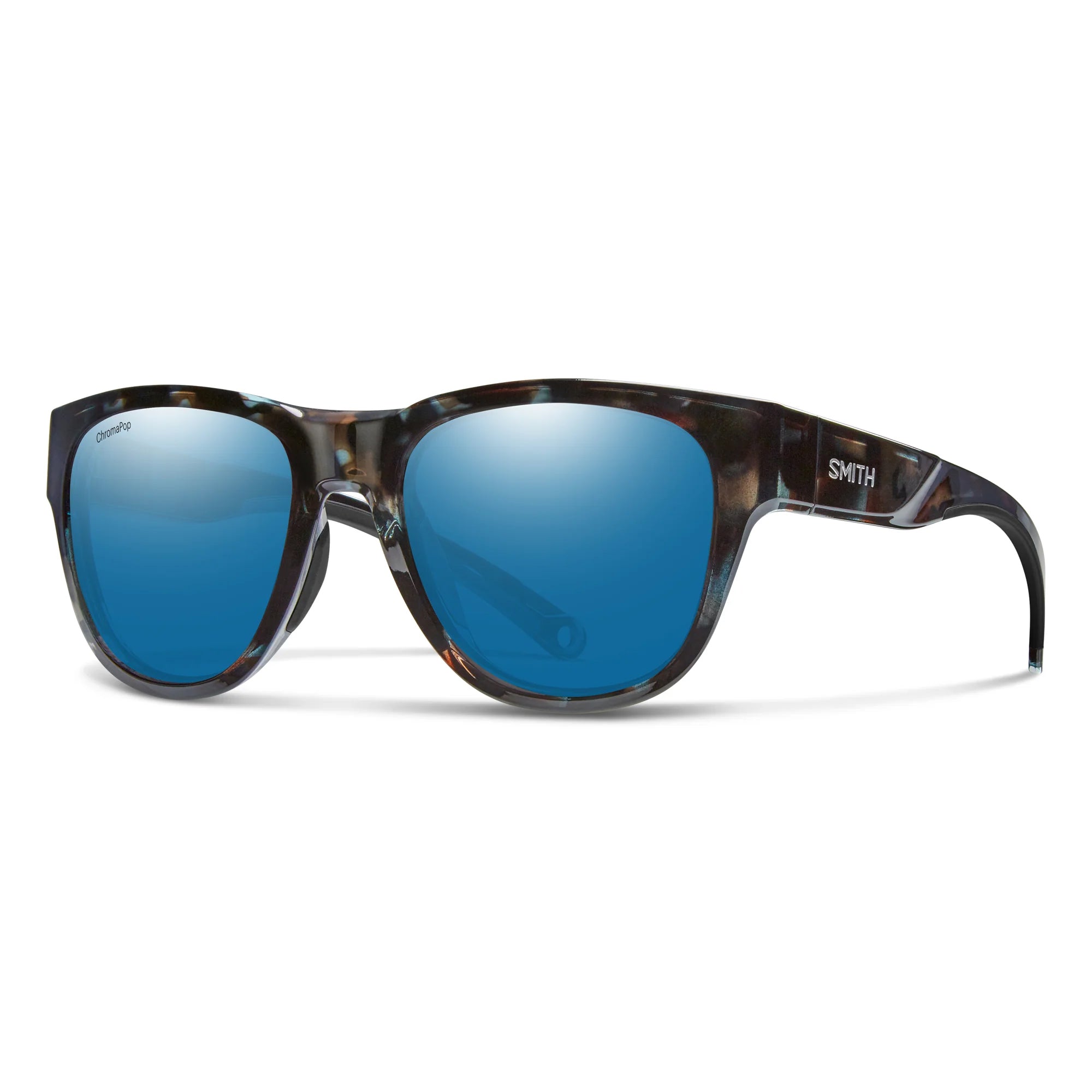 Smith Optics Rockaway Sky Tortoise Glass Polarised Blue Mirror Lens