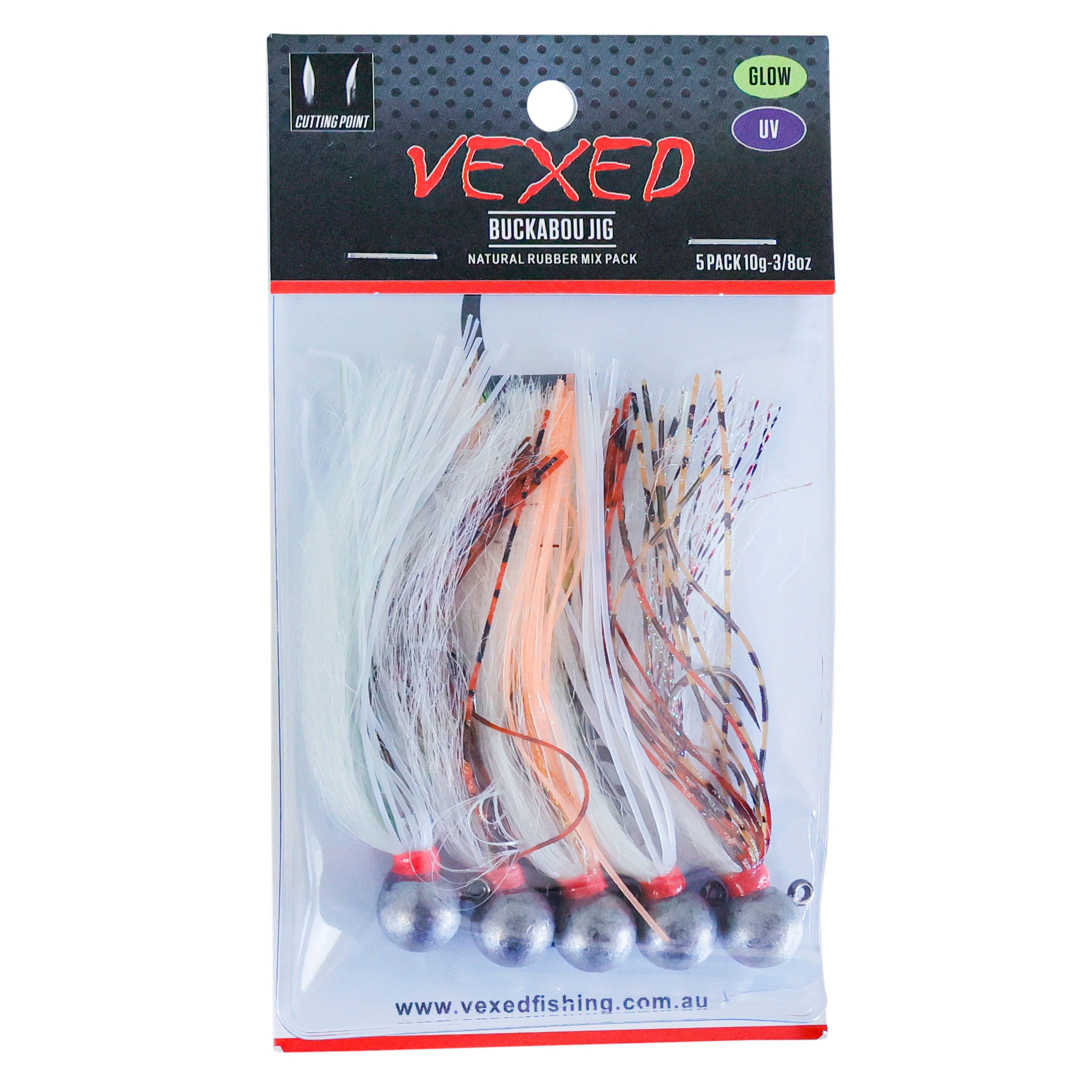 Vexed Buckabou Jig 5 Pack Natural Rubber Mix