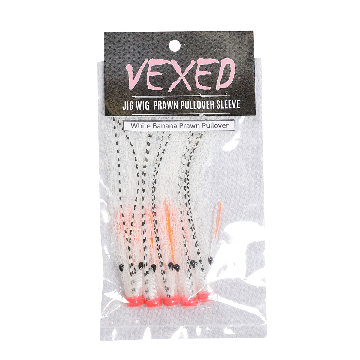 Vexed Jig Wig Prawn Pullover Sleeve 8cm 4mm White Banana Prawn