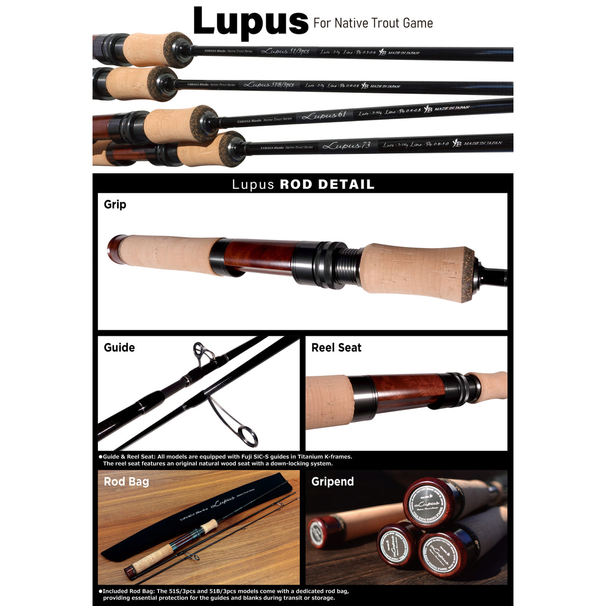 Yamaga Blanks 26 Lupus Native Trout Details