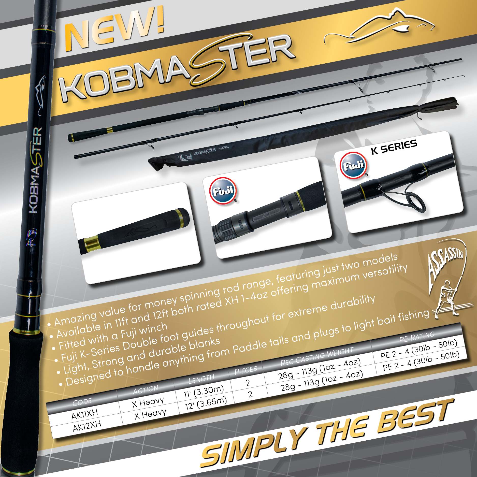 Assassin KobMaster surf spinning rod