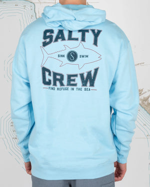 Salty Crew Tight Lines Fleece Light Blue Back