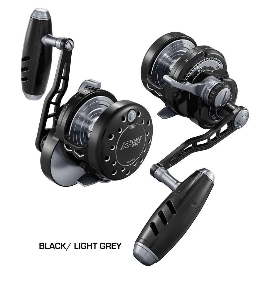 Maxel Rage 60H Black / Light Grey Slow Pitch Jigging Reel