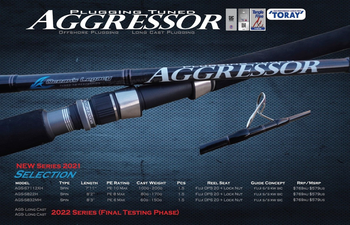 Oceans Legacy Aggressor Offshore Plugging Fishing Rod