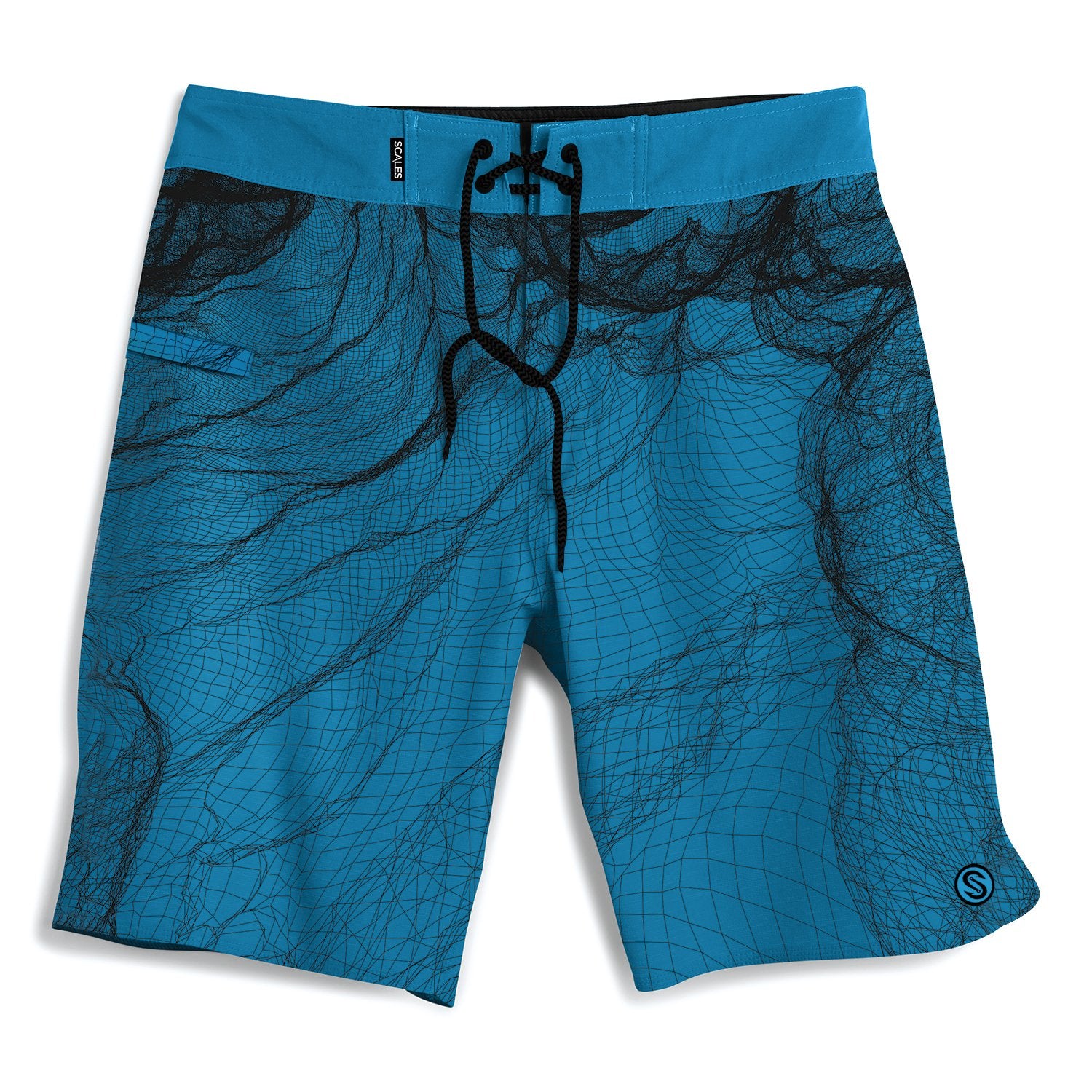 Scales Gear Cast Nets Boardshorts Electric Blue - Front View