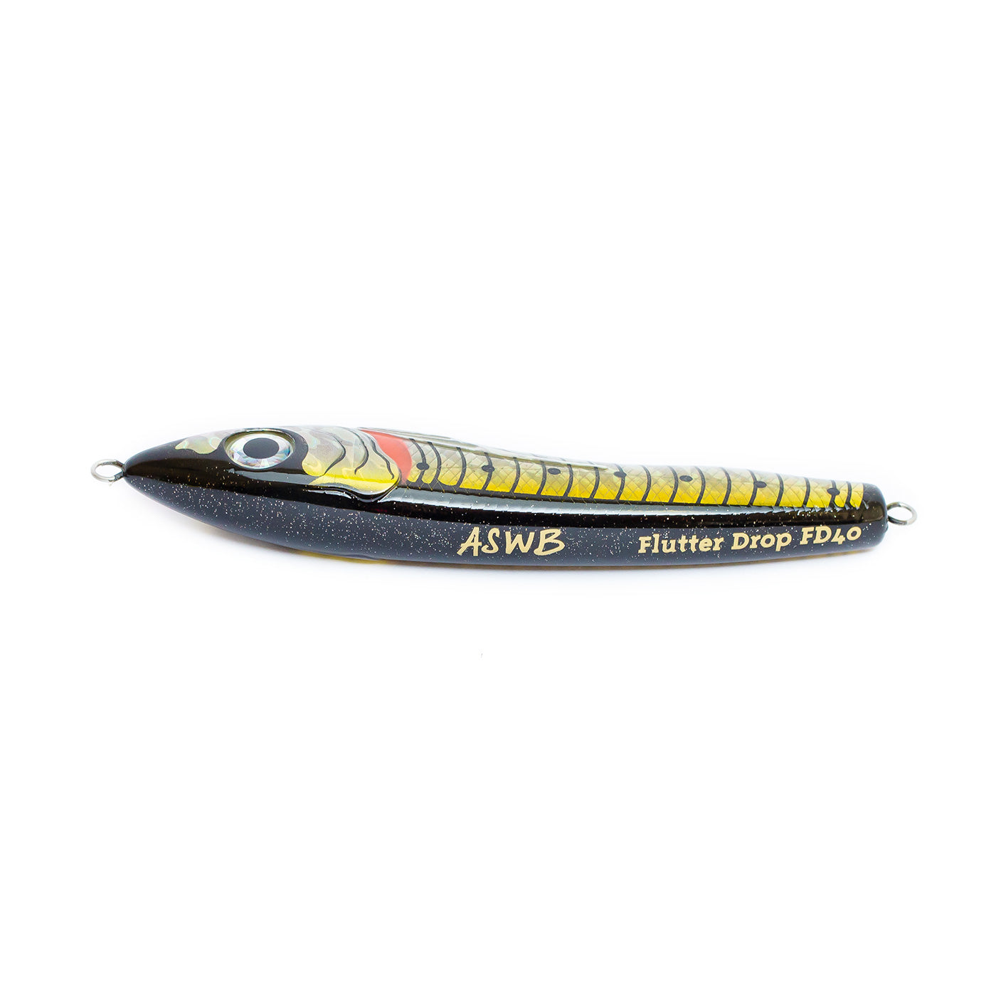 ASWB Flutter Drop 40 Sinking Stickbait M Series Black Pilly Back