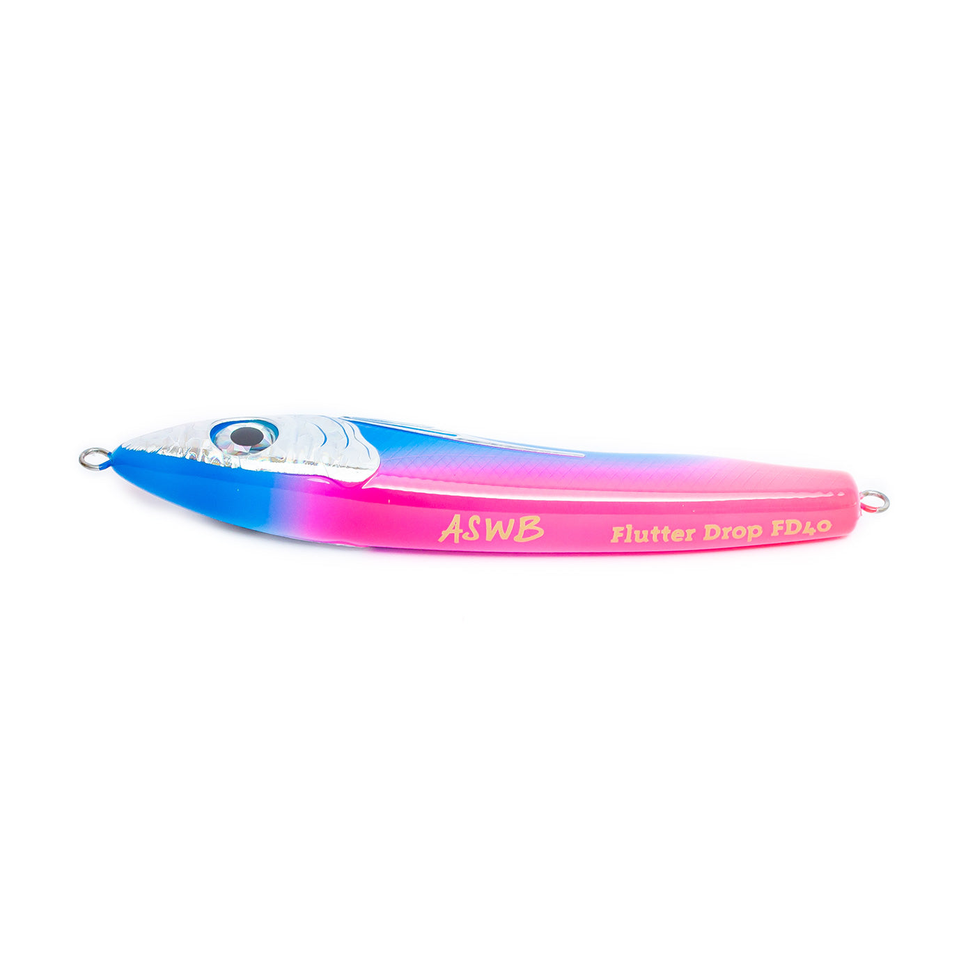 ASWB Flutter Drop 40 Sinking Stickbait Pink Fusilier Back