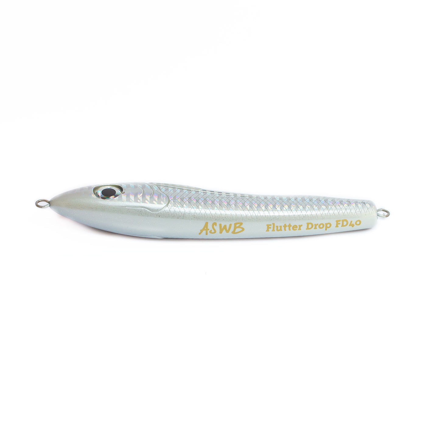 ASWB Flutter Drop 40 Sinking Stickbait M Series Whitebait Back