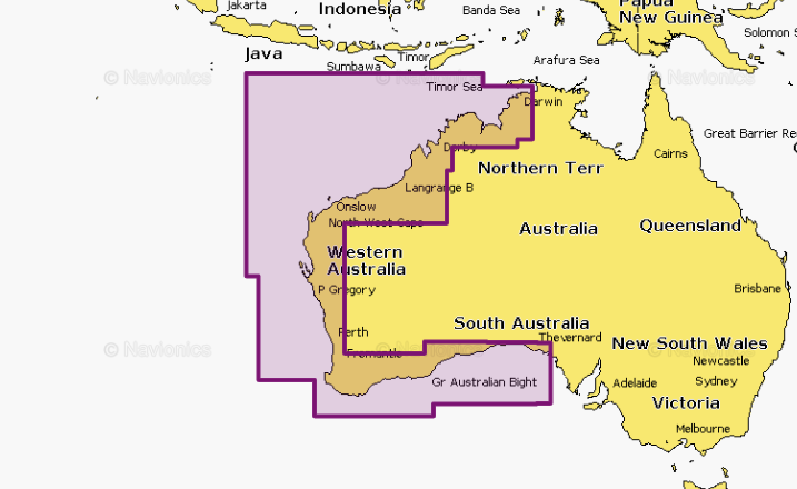Navionics Navionics + Regions Western Australia Micro SD Card