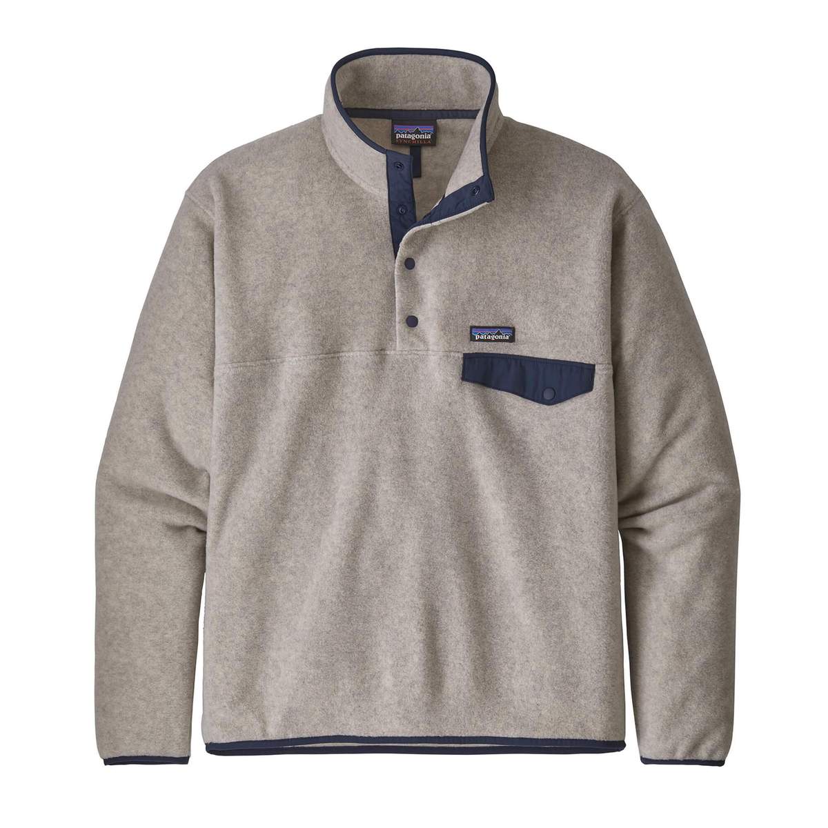 Patagonia Mens Light Weight Synch Snap-T Pull Over Oatmeal Heather