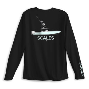 Scales Gear Pro Performance Team Scales Crew Black Long Sleeve Sun Shirt Back