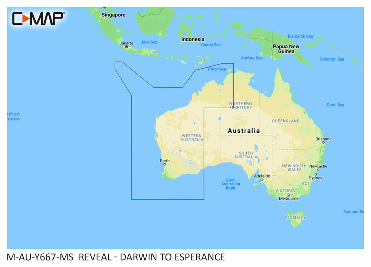 C-Map Reveal Darwin to Esperance SD/Micro SD Navigation Card