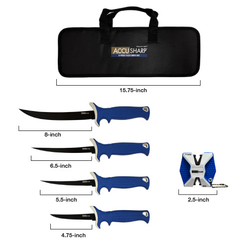 AccuSharp 6-Piece Fillet Knife Kit with Knife Sharpene