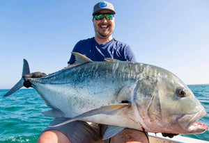Compleat Angler Nedlands Staff Member Jon with a GT caught on a Indian Pacific GT Tamer GTT10