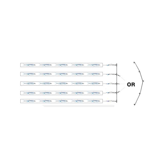 AFN Sea Pro Teaser Bar 900mm With 5 Laser Fish Strips