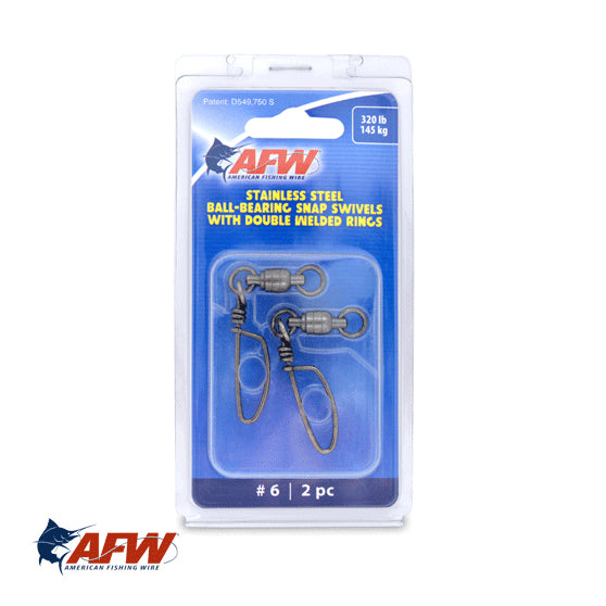 AFW Stainless Steel Ball Bearing Snap Swivel 6