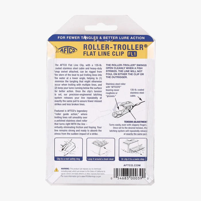 AFTCO Aftco Roller-Troller Flat Line Clip FL1 - close up