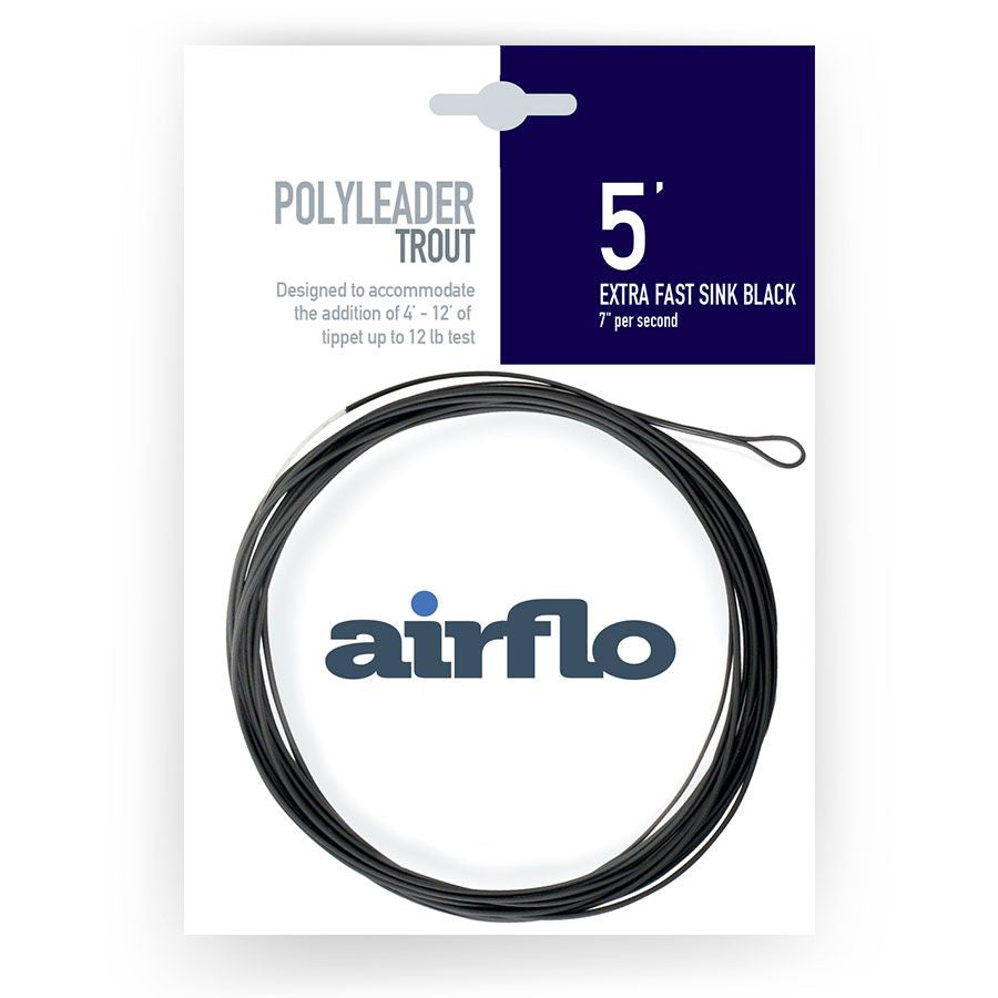 Airflo Polyleader Trout 5ft Black Extra Fast Sink