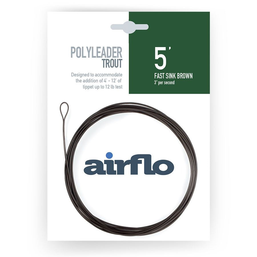 Airflo Polyleader Trout 5ft Brown Fast Sink