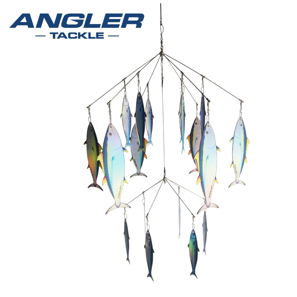 Angler Tackle Dredge Teaser Double Tier 6 Arm - Mackerel / Yellowfin