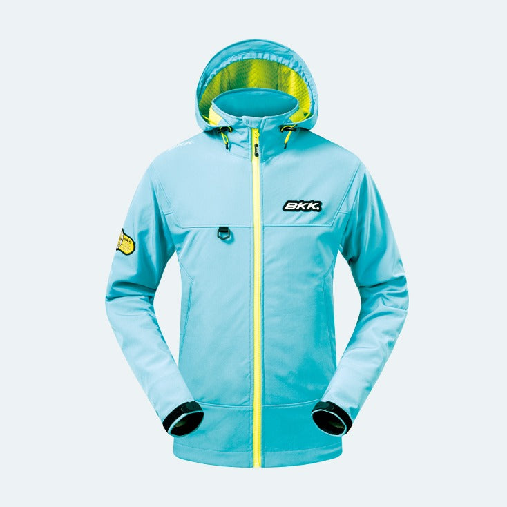 BKK Soft Shell Jacket Blue and Green Front