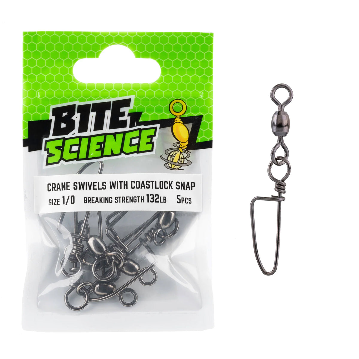 Bite Science Crane Swivel With Coastlock Snap 1/0