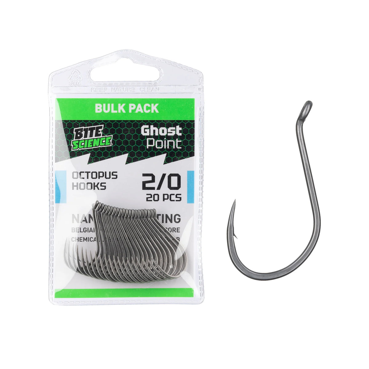 Bite Science Ghost Point Octopus Hooks No.2/0 Bulk