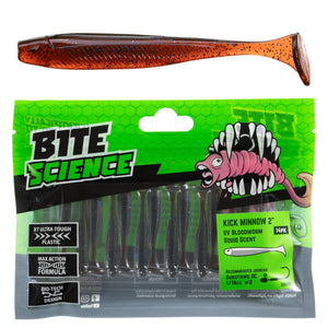 Bite Science Kick Minnow 2in UV Bloodworm